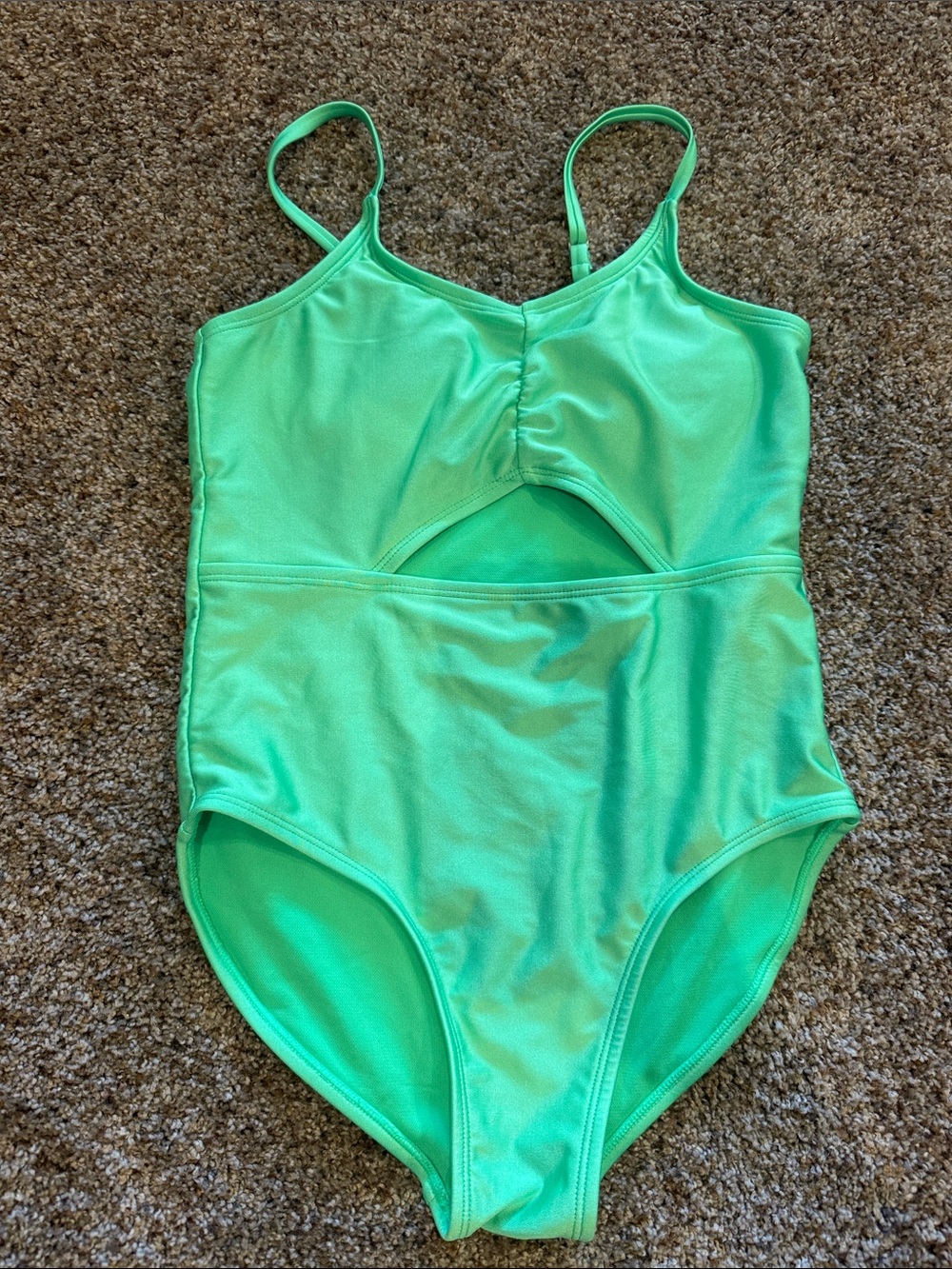 art class Girls' One-Piece Swimsuit in Bright Mint Green